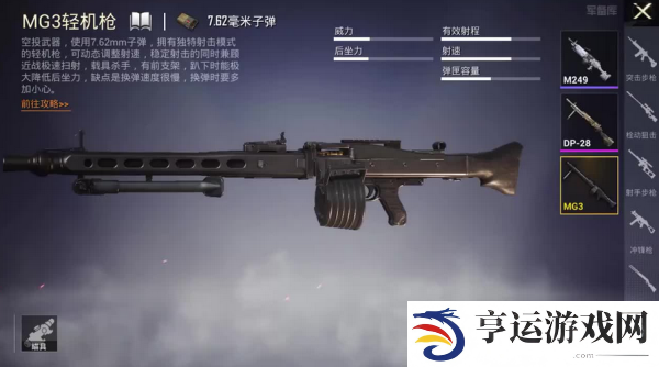 和平精英十大轻机枪都是哪些 十大轻机枪介绍攻略详情