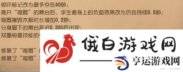 第五人格喧嚣调整了什么