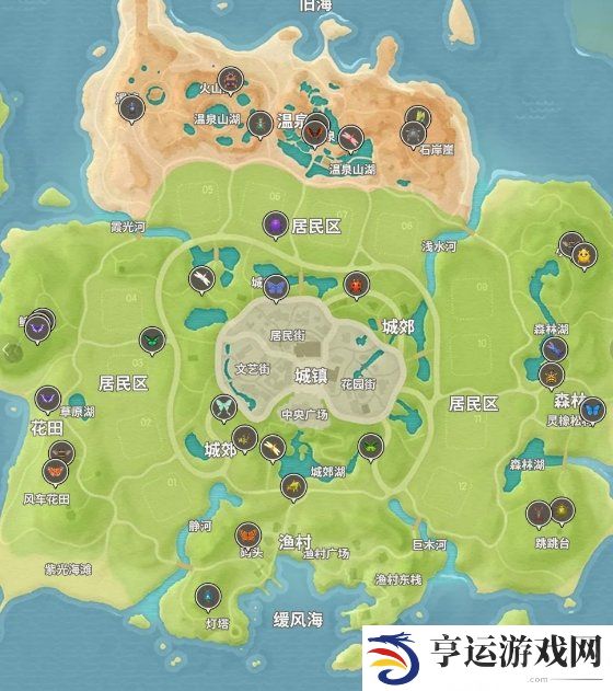 心动小镇全昆虫分布介绍 心动小镇全昆虫分布图