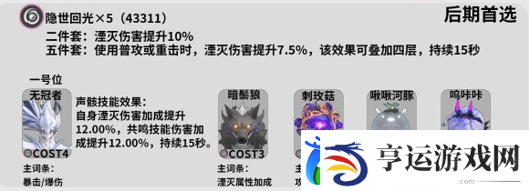 鸣潮丹瑾声骸推荐