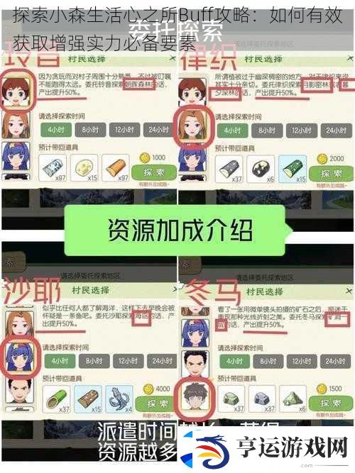 探索小森生活心之所Buff攻略：如何有效获取增强实力必备要素