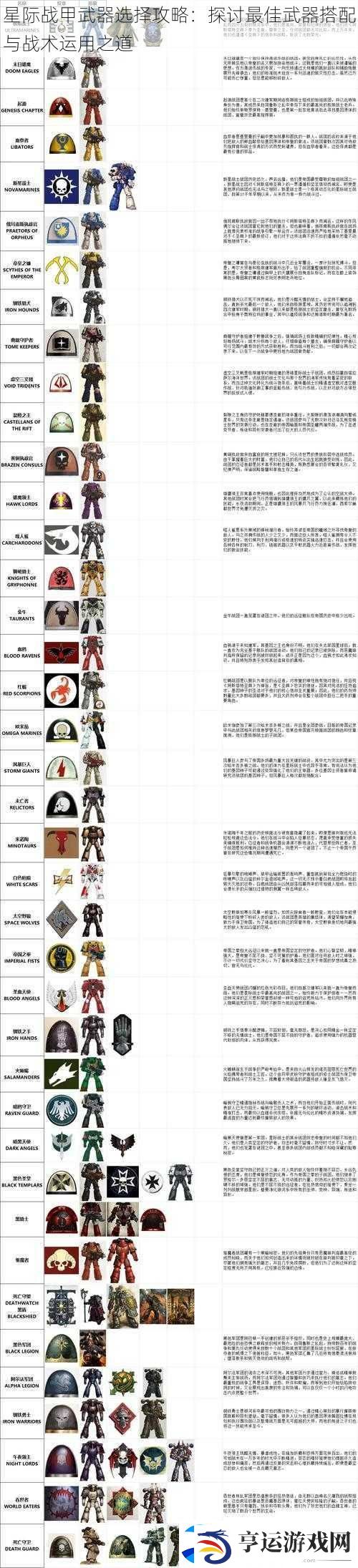 星际战甲武器选择攻略：探讨最佳武器搭配与战术运用之道