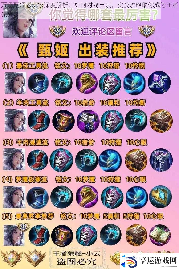 万场甄姬老玩家深度解析：如何对线出装-实战攻略助你成为王者先锋