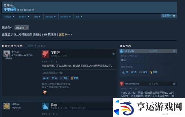 宣誓Steam评价下滑