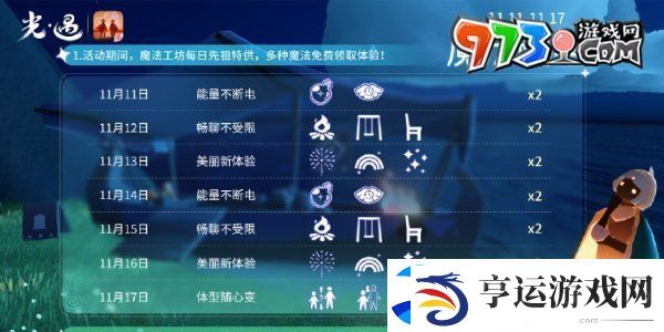 光遇魔法工坊特惠每日免费魔法有哪些